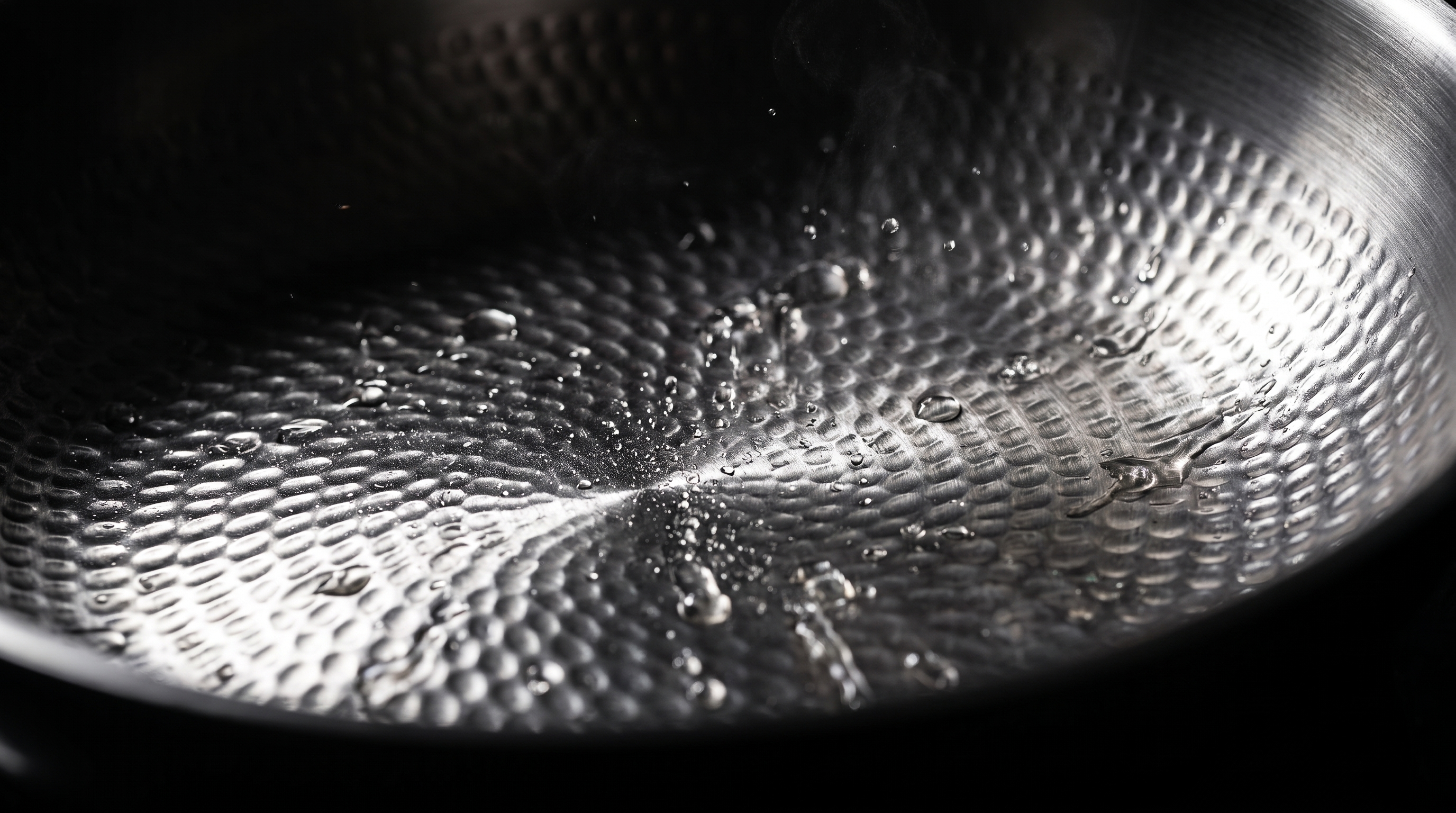 Textura martillada de titanio en macro