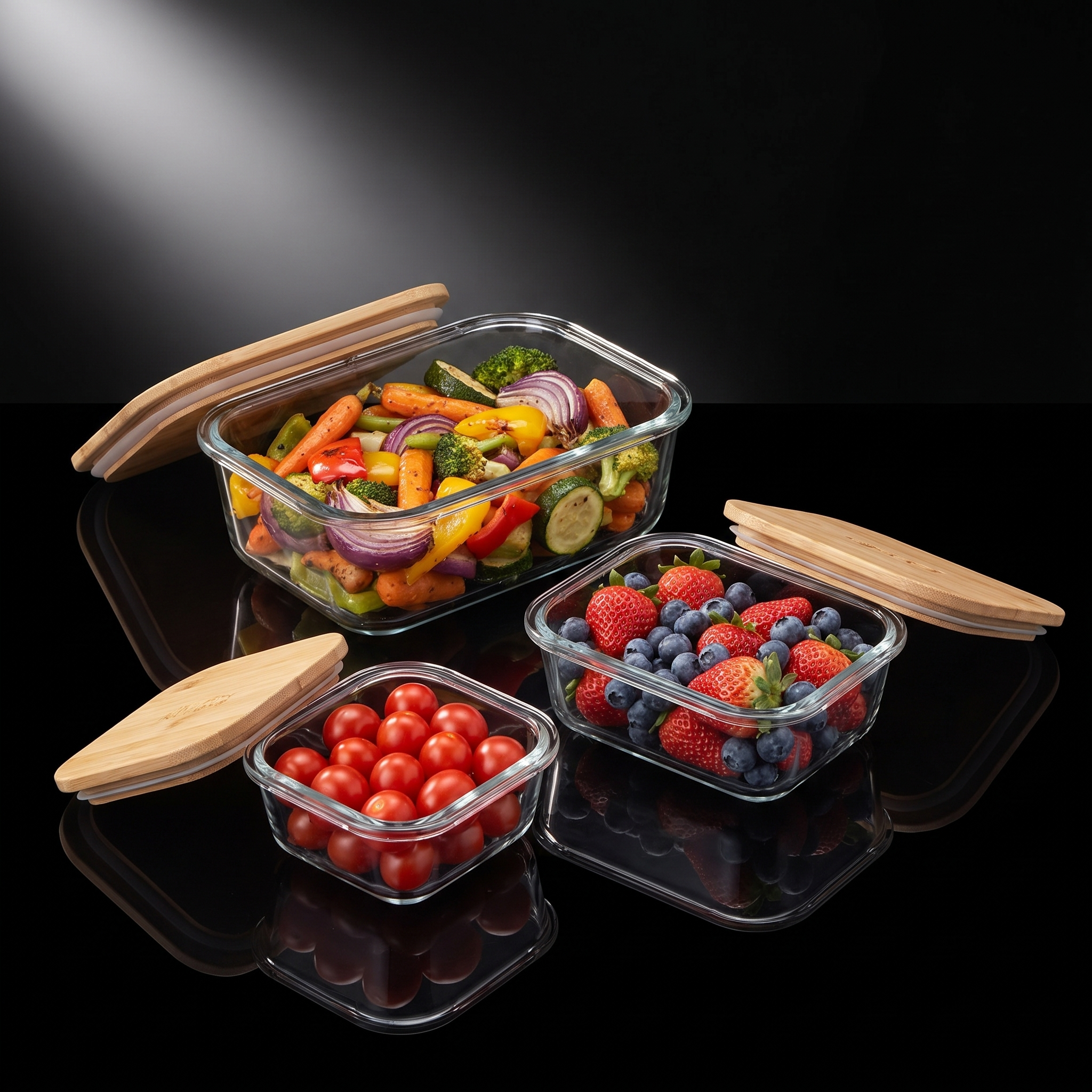 Recipientes TISARRT con comida real — meal prep sin plástico